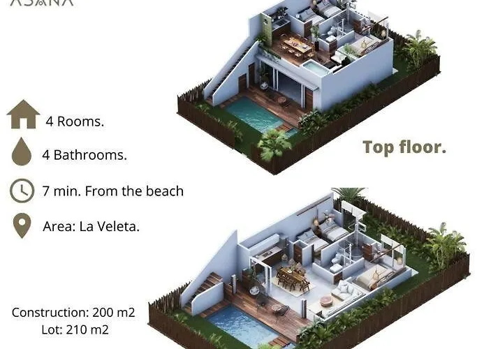 ¡New Villa 4Br With Priv Jacuzzi!