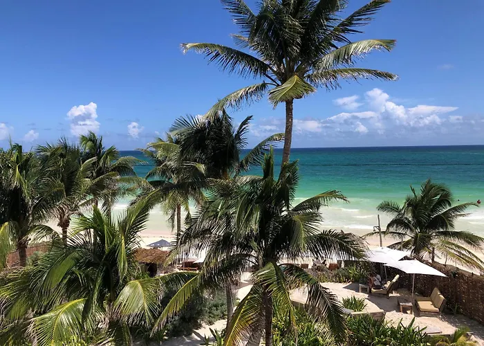 Luxury Studio With Balcony And Rooftop Pool In Tulum Best Location