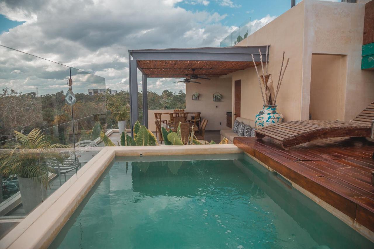 Apartamento Kataleya By Zaazil - New Luxury Amazing Combo For Up To 20 People - Penthouse Aptartment , Private Pool, Terrace , Roof And Hot Tub In Luum Zama In The Jungle *