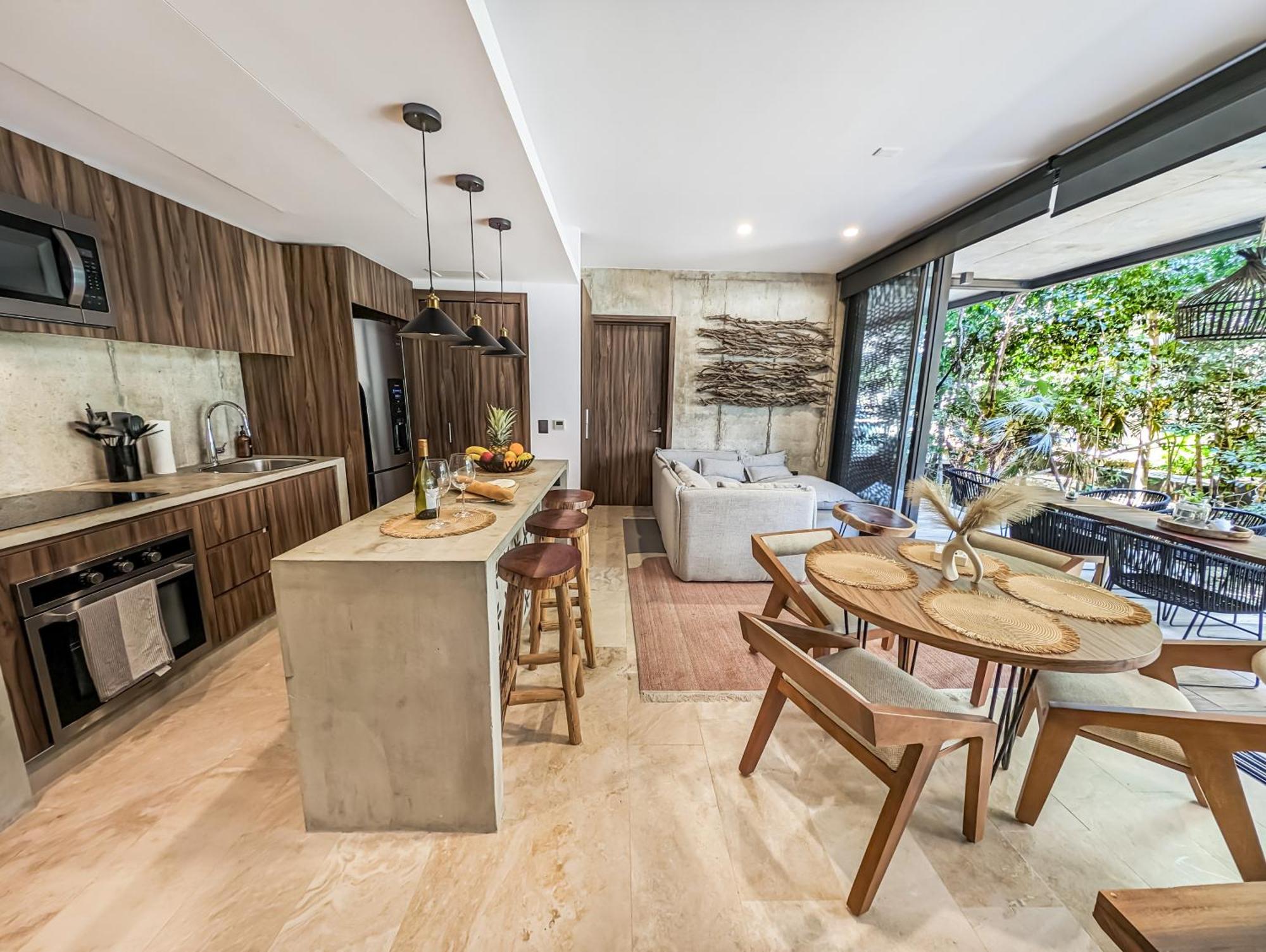Apartamento 2-br Tropical Retreat With Sauna, Gym And Pool Tulum