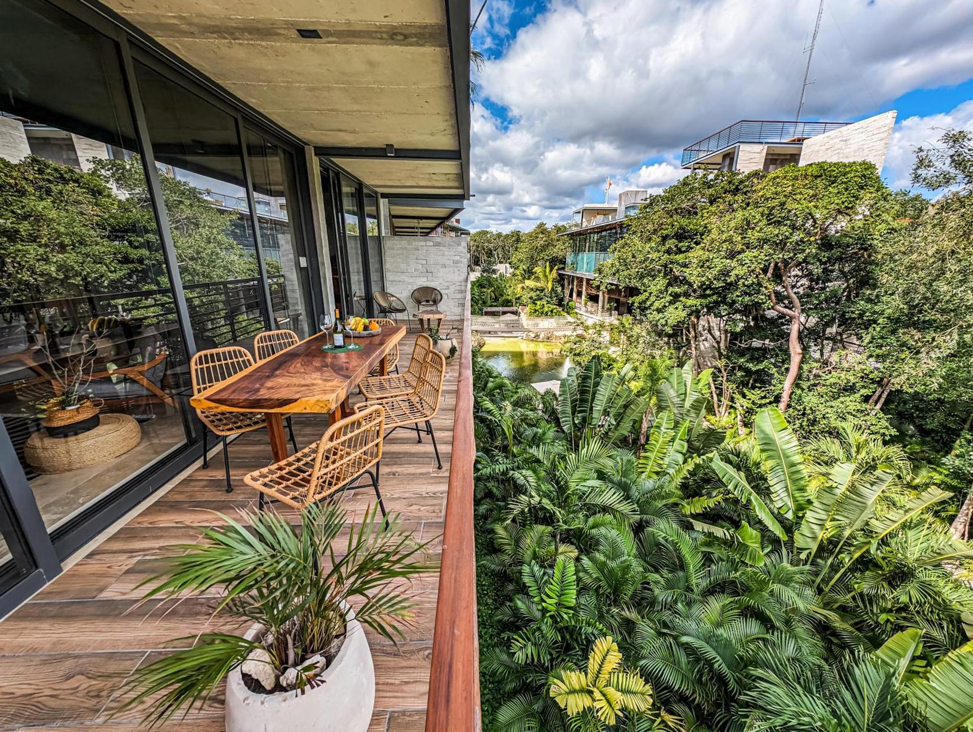 Apartamento 2-br Tropical Retreat With Sauna, Gym And Pool Tulum