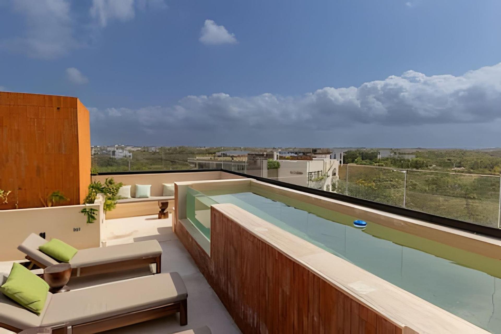 Apartamento Full With Private Pool, Roof Garden, Bbq, Wifi, 2 Beds Tulum