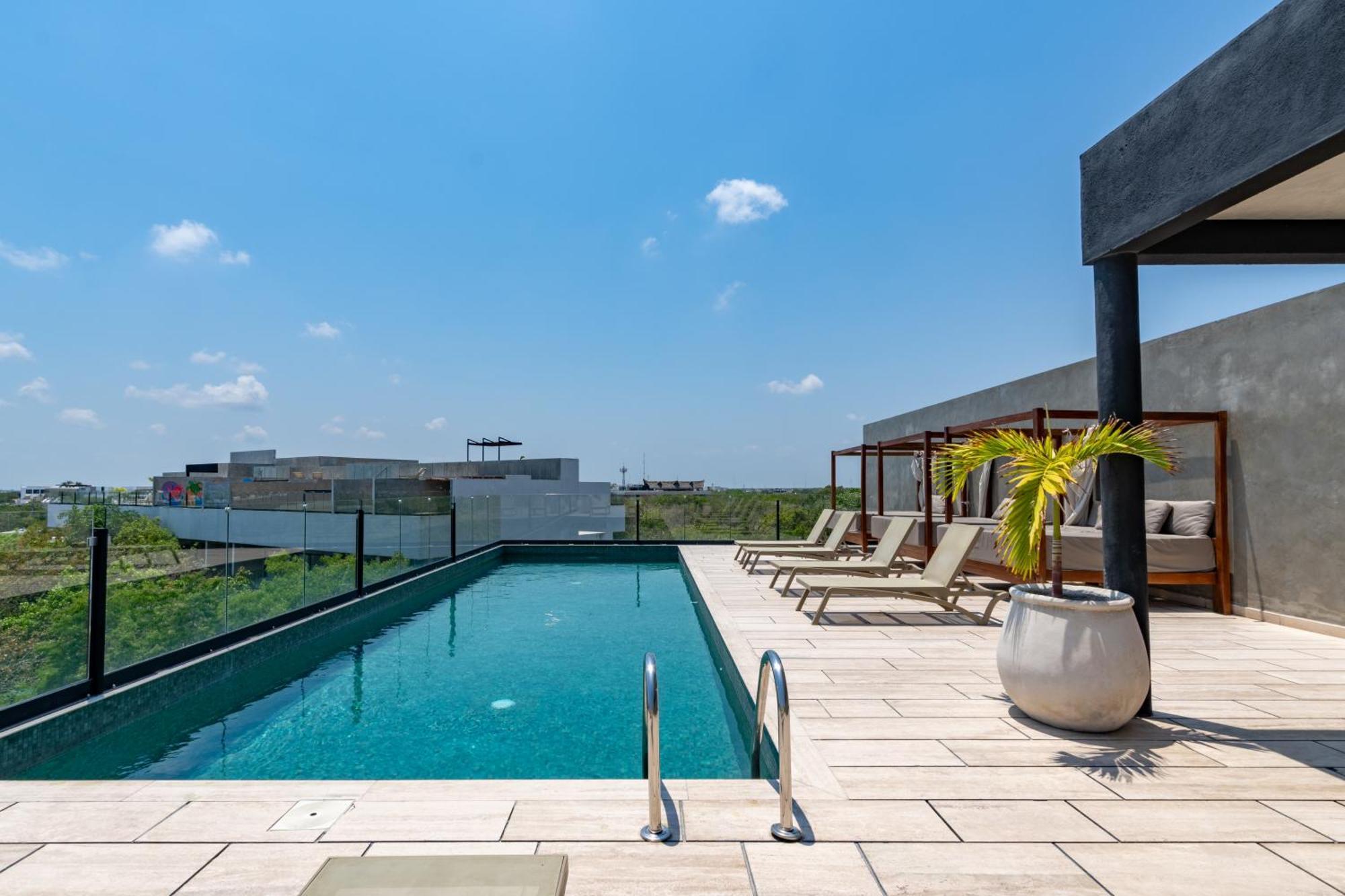 Luxury Studio With Balcony And Rooftop Pool In Tulum Best Location * Tulum