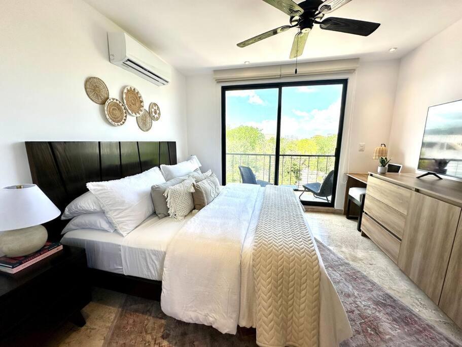 Apartamento Cozy With Balcony And Rooftop Pool In Tulum