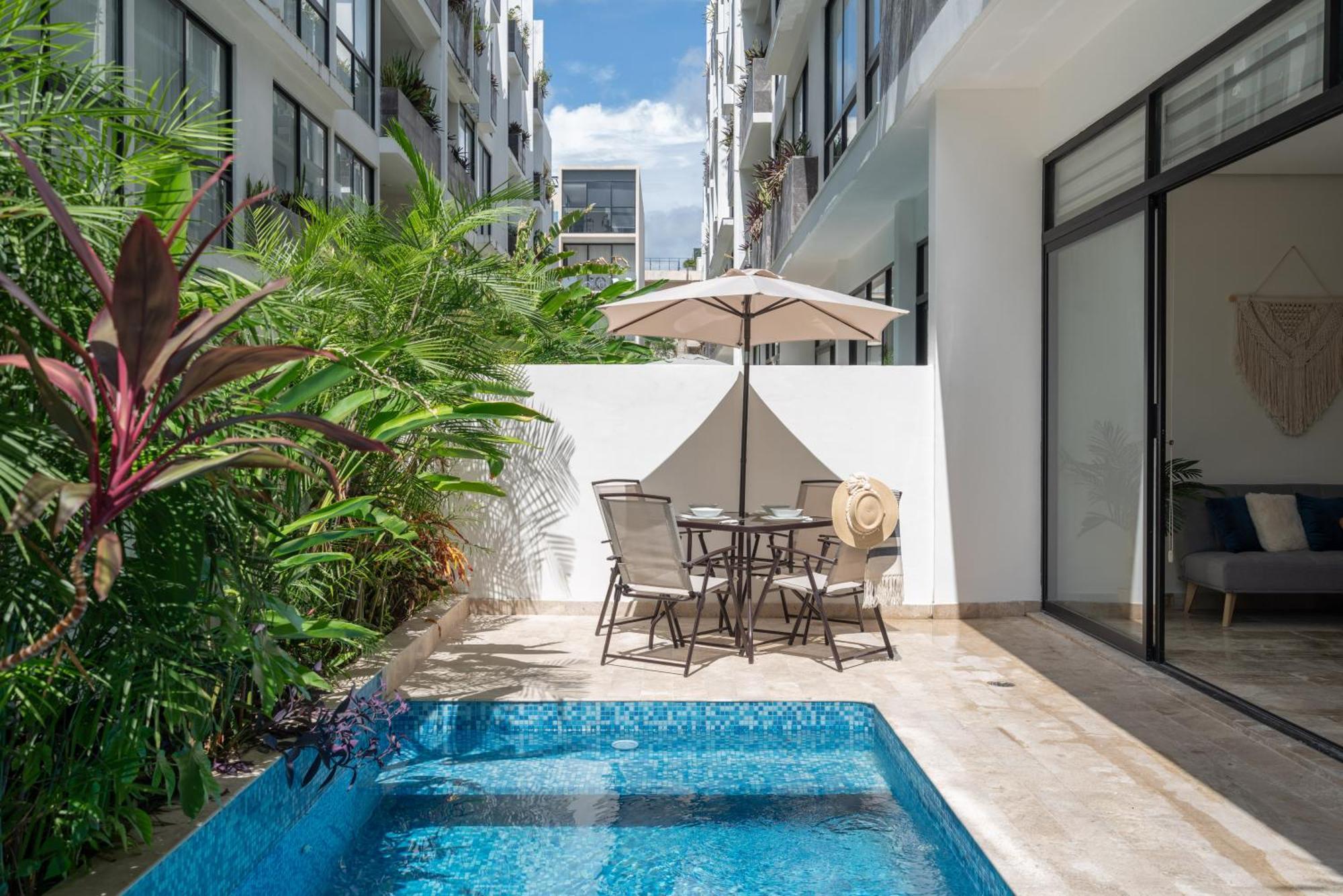 Private Pool Oasis Roof Terrace, Gym, Near Shop Tulum