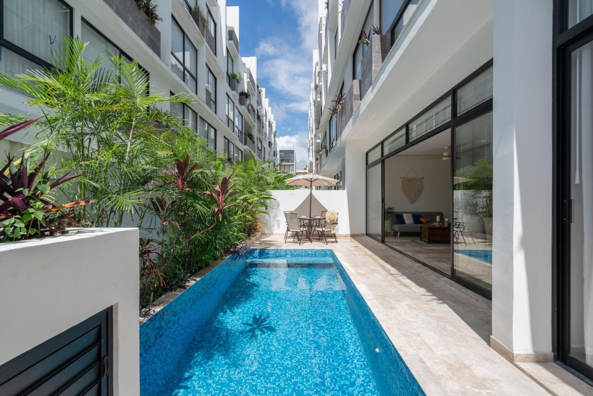 Private Pool Oasis Roof Terrace, Gym, Near Shop Tulum