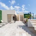 Great Condo In Aldea Zama With Plunge Pool And Movie Theater In The Complex