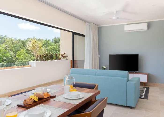 Aldea Zama 2Br Condo With Rooftop Terrace And Pool