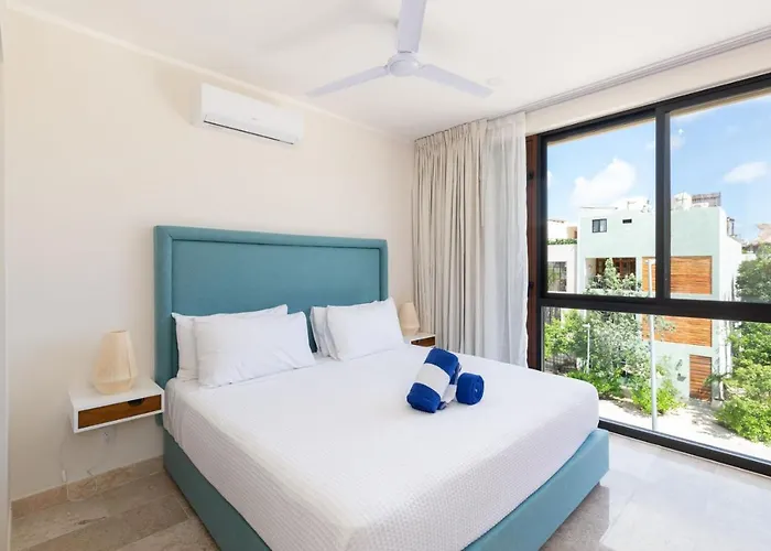 Great Condo In Aldea Zama With Plunge Pool And Movie Theater In The Complex