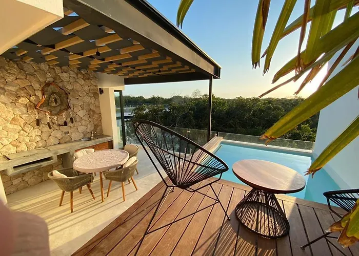 BÄAK- PH3A- Ixchel PENTHOUSE studio Private Rooftop POOL