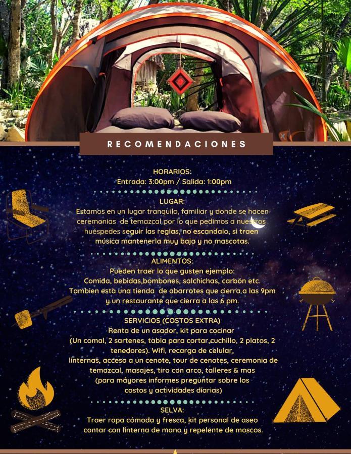 Campo de lujo Cenote, Camping & Mas Aldea Maya