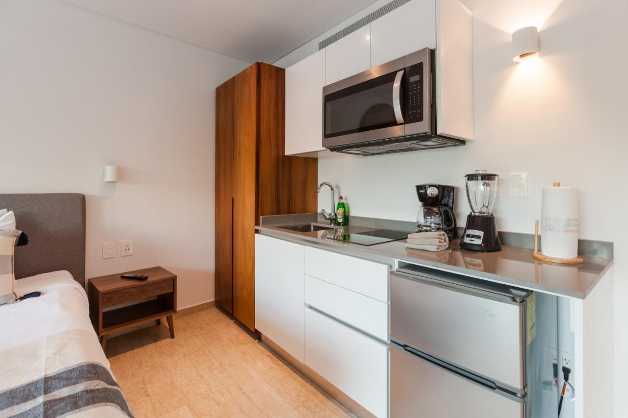 Your Place In Town With Pool, Coworking And Gym Located At Park Lagunas Apartment Tulum