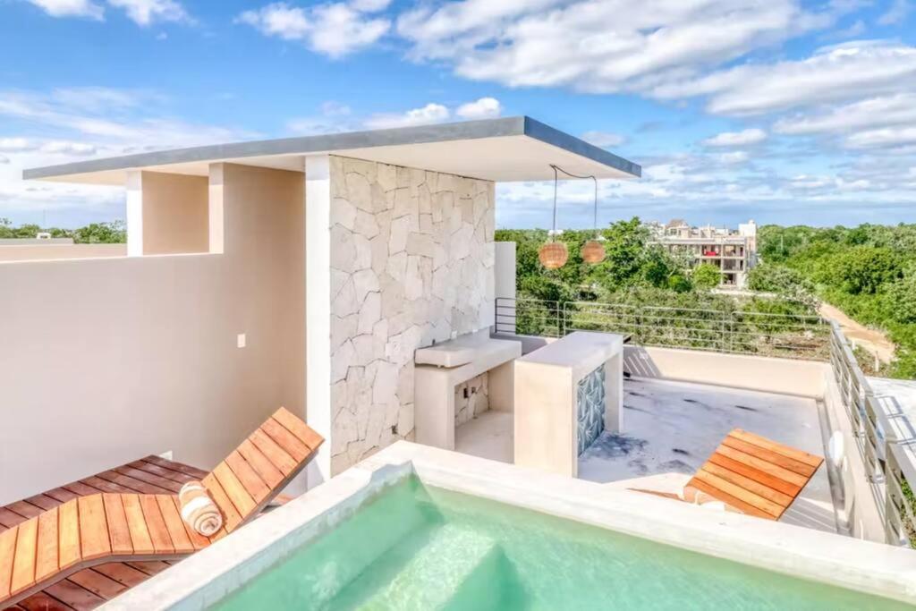 308 Amena Modern Penthouse W/gym And Private Pool&rooftop Apartamento Tulum
