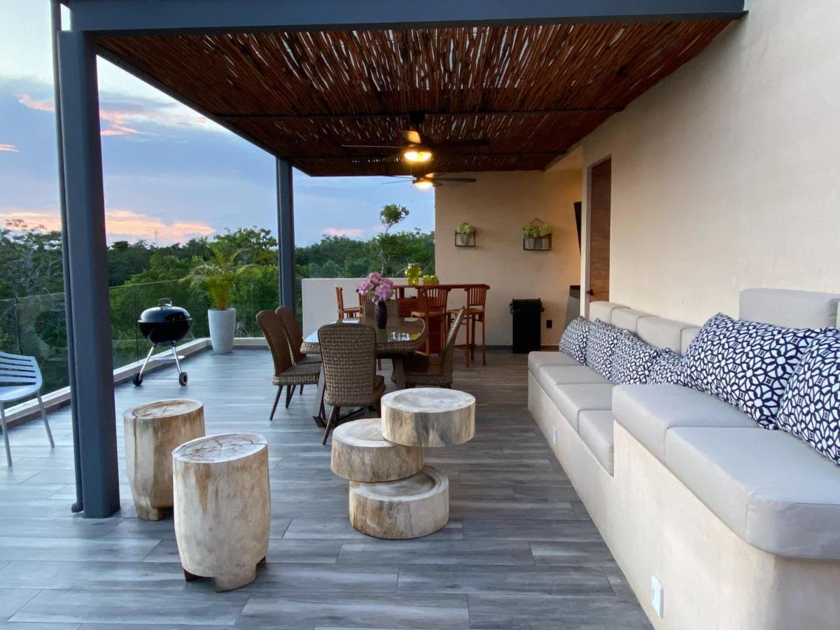 Kataleya By Zaazil - Amazing Penthouse Aptartment , Up To 16 People, Private Pool, Terrace , Roof And Hot Tub In Luum Zama In The Jungle Tulum