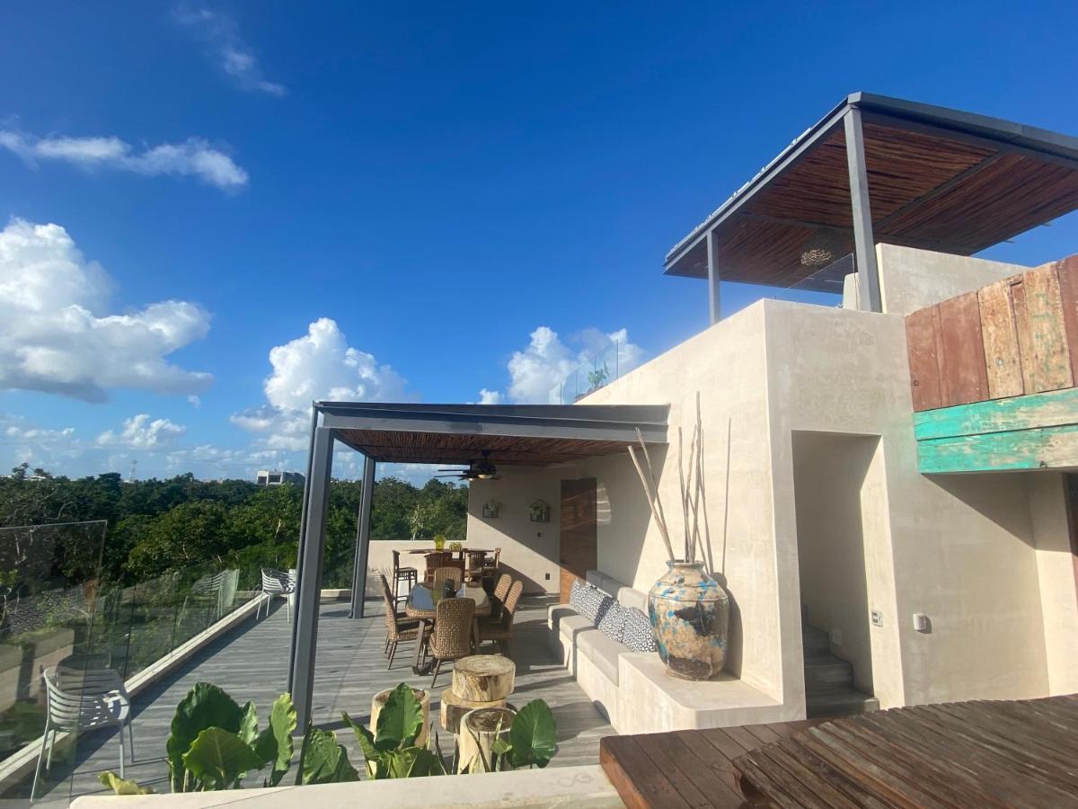 Kataleya By Zaazil - Amazing Penthouse Aptartment , Up To 16 People, Private Pool, Terrace , Roof And Hot Tub In Luum Zama In The Jungle Apartamento Tulum
