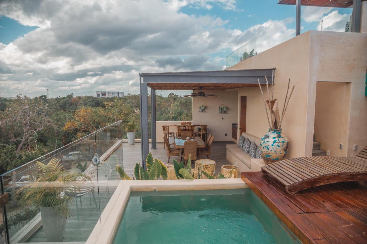 Kataleya By Zaazil - Stylish & Luxury Penthouse & , Up To 16 People, Private Pool, Private Hot Tub, Terrace And Roof In Luum Zama In The Jungle Apartamento *