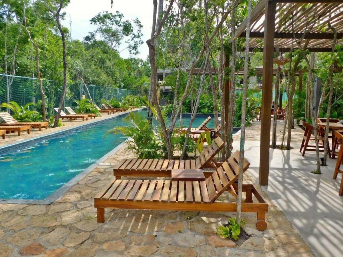 Amplio Depto. C/terraza Privada + Hermosa Piscina Apartamento Tulum