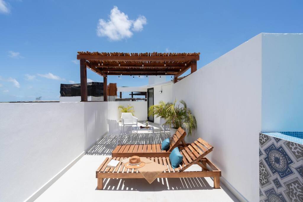 Apartamento Sunsetviewph+privpool+near Beach&town+rooftop+50mb Tulum