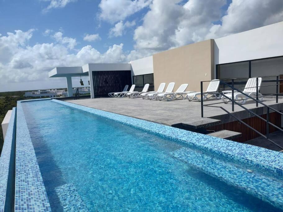 Apartamento Centrico Estudio Con Balcon En Aldea Zama I Elena214
