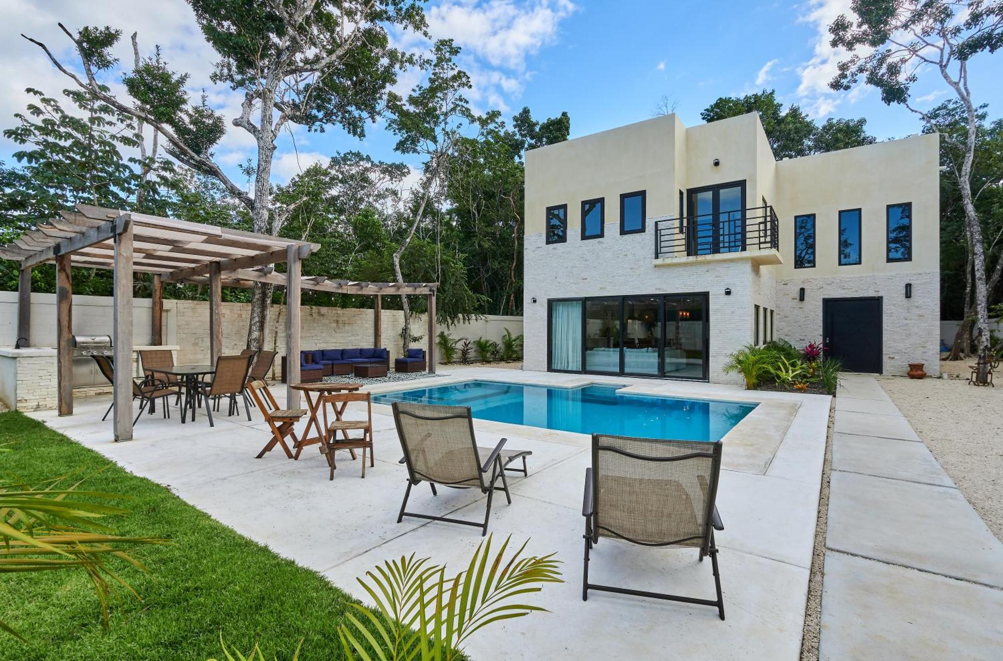 Villa Tortuga Lux 4 Bdr Big Garden*pool *cenote