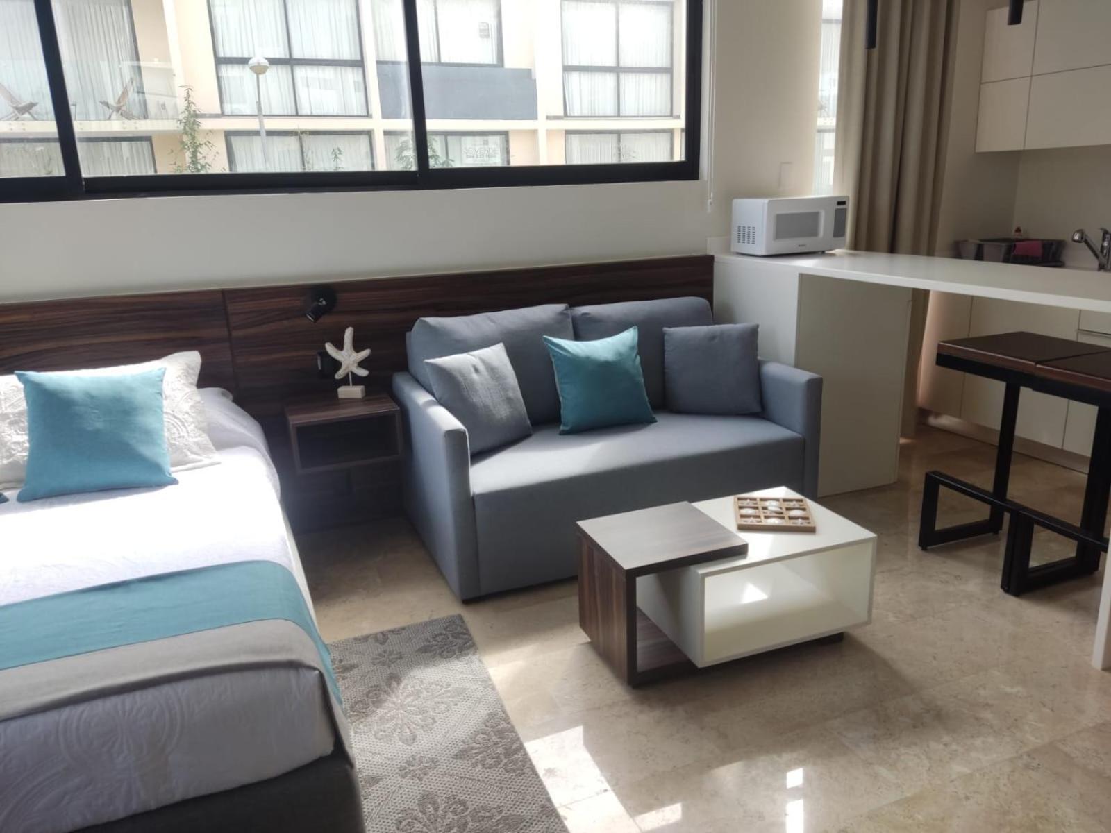 Apartamento Nuevo Estudio Con Terraza Totalmente Equipado Aldea Zama