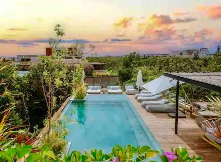5* New Luxury Penthouse With Private Pool, Cenote Pool, Spa! Apartamento