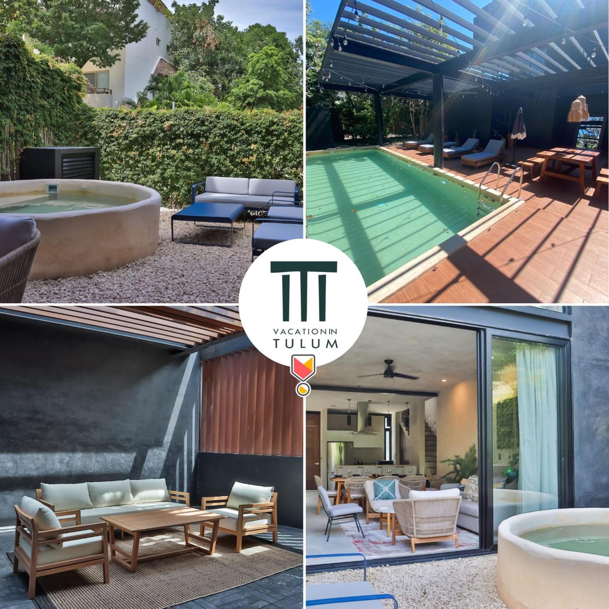 Quiet 4br Townhouse With Private Pool, Roof, Patio Apartamento