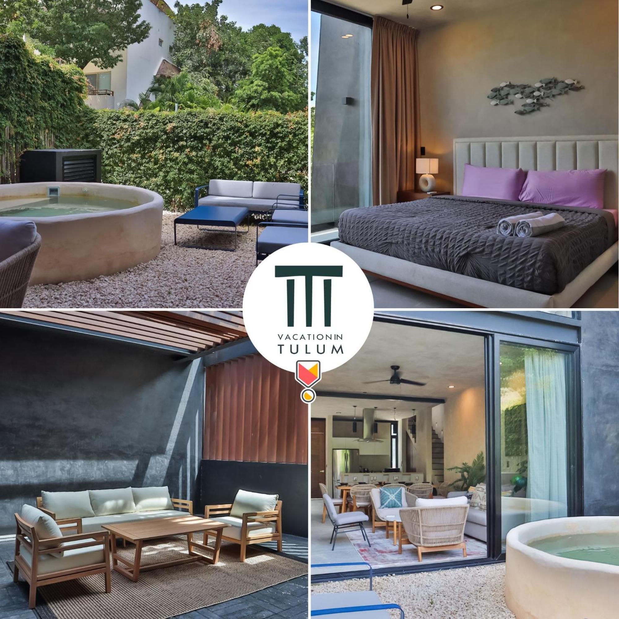 Quiet 4br Townhouse With Private Pool, Roof, Patio Tulum