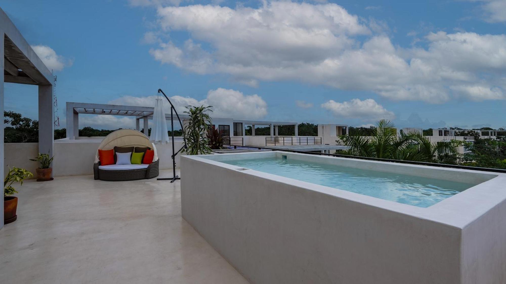 2br 2ba Luxury Penthouse With Private Pool And Rooftop Terrace Tulum
