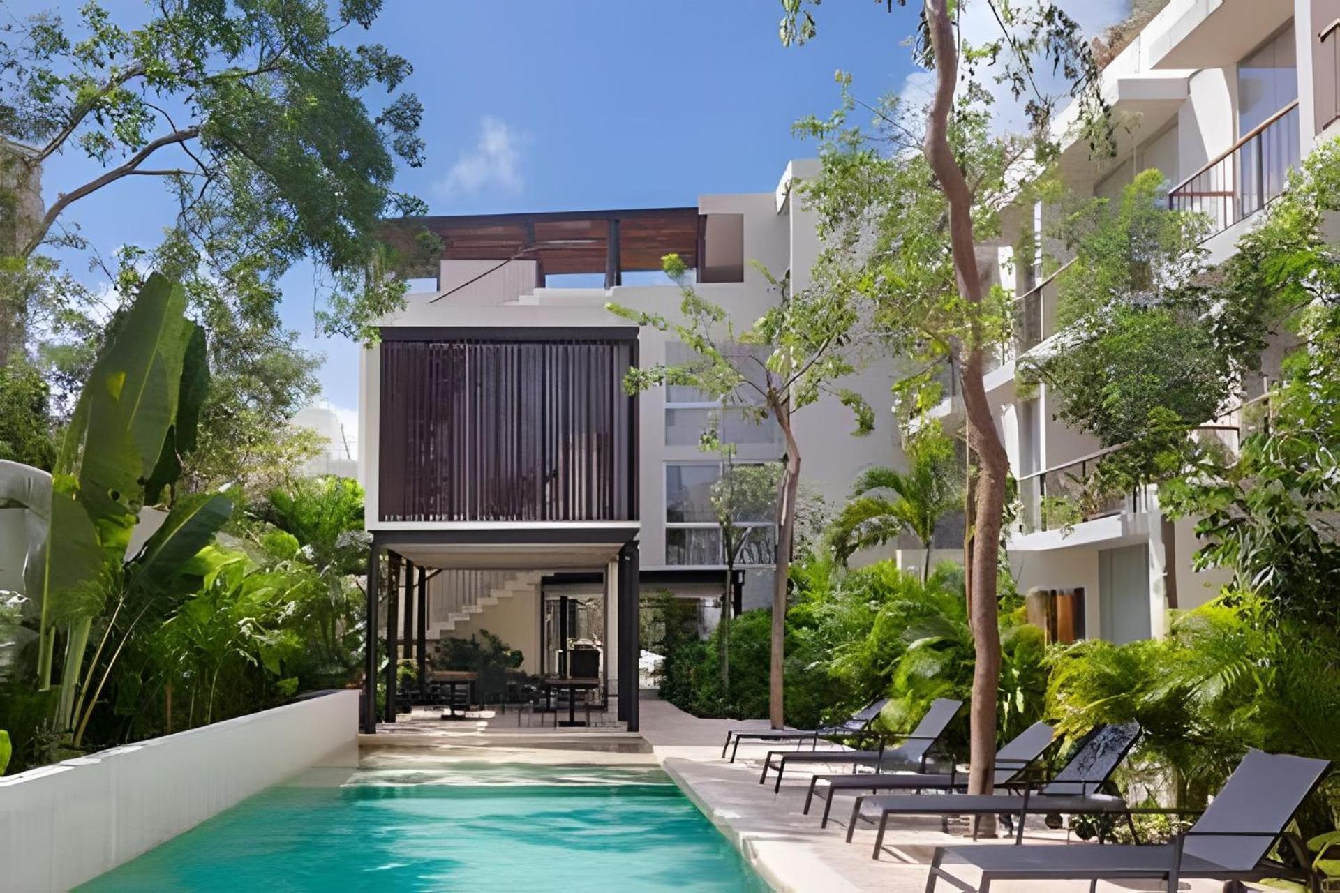 Piscina Privada Con Gran Comodidad. Apartamento Tulum