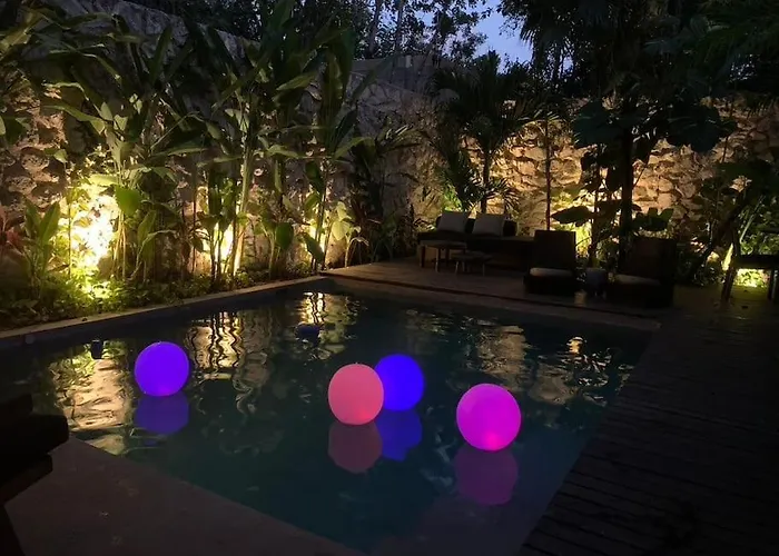 Villa Kaan In Holistika, Tulum - Private Pool, Garden & Rooftop